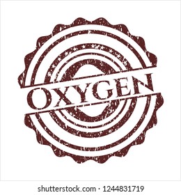 Red Oxygen rubber grunge texture stamp