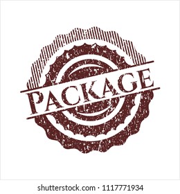 Red Package Distress Rubber Grunge Texture Stock Vector (Royalty Free