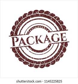 Red Package distressed rubber seal