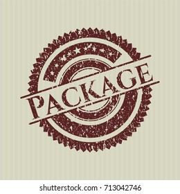 Red Package distressed rubber stamp