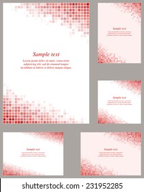 Red page corner design template invitation, greeting, presentation, card, letter, paper, brochure, etc.