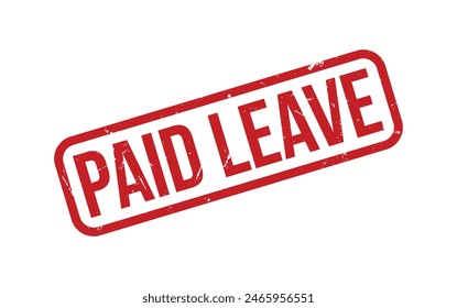 Red Paid Leave Rubber Stamp Seal Vector