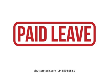 Red Paid Leave Rubber Stamp Seal Vector