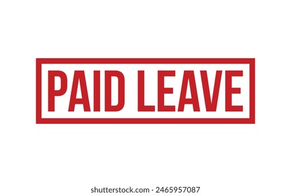 Red Paid Leave Rubber Stamp Seal Vector