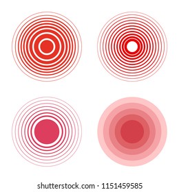 Red Pain Circle Icon Vector Template