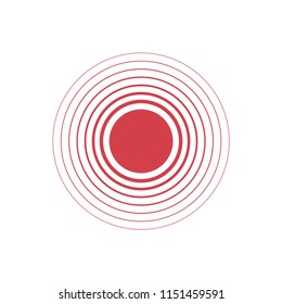 Red Pain Circle Icon Vector Template