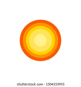Red pain circle isolated on the white background