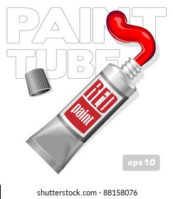 Red Paint In Aluminum Tube