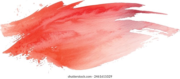 Pintura roja artística pincel seco trazo. Fondo pintado a mano de acrílico acuarela para impresión, Diseño web y Anuncios. Textura de fondo de Vector realista