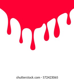 Paint Red Color Dripping Color Droping Stock Vector (Royalty Free ...