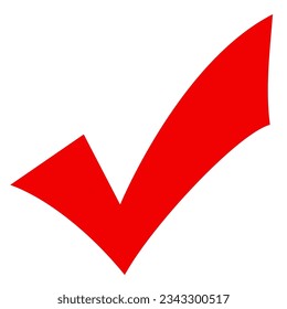 red paint brush stroke check marks