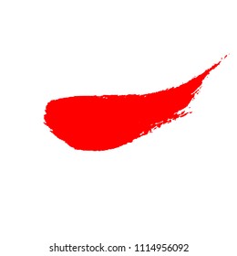 Red paint brush stroke isolated on a white eps10