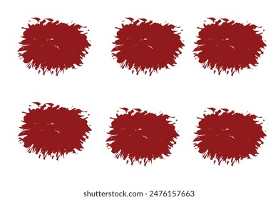 Red paint brush strokes isolated on white background. Elegant dark watercolour set. Abstract textured effect bundle. Graphic design grungy painted style concept for ads, offer, big, mega or flash sale