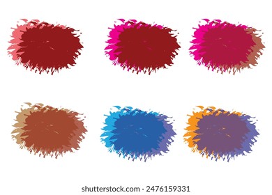 Pincel rojo pinceladas aisladas sobre fondo blanco. Elegante conjunto de acuarela oscura. Paquete de efecto texturizado Abstractas. Diseño gráfico grungy concepto de estilo pintado para anuncios, oferta, grande, mega o flash venta