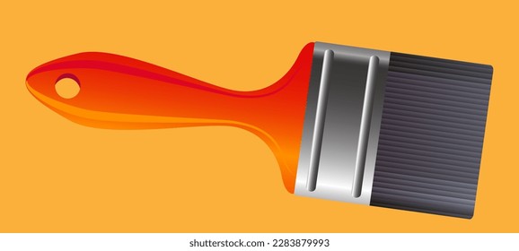 red paint brush vector illustration