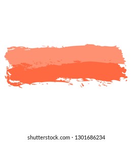 Red paint brushstroke created in sketch drawing technique. The graphic element for design saved as a vector illustration in the EPS file format.