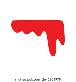 red paint dripping design ornament