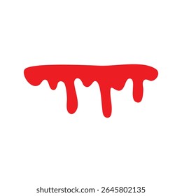 red paint dripping element on white