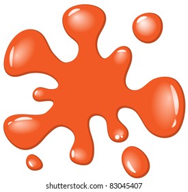 Red paint drop ink