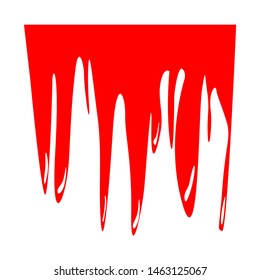 red paint droplets. Vector illustration for your design. paint color can be adjusted