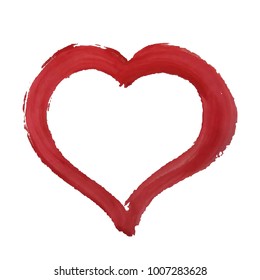 Red Paint Heart, Vector Illustration