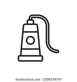 Red Paint Outline Icon Vector Illustration