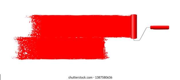 a red paint roller background