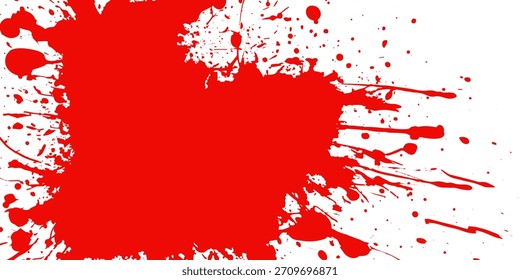 Fondo Abstractas del arte del chapoteo de la pintura roja con el modelo dinámico de la salpicadura para los proyectos creativos.eps10