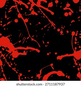 Red Paint Splash Abstract On Black Background For Dynamic Art, Design, And branding.vector eps10
