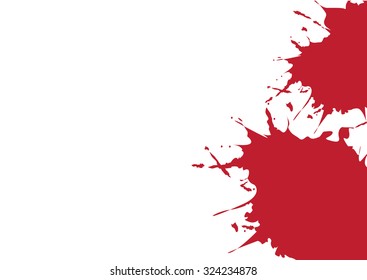 Red paint splash isolated on white background,vector illustration