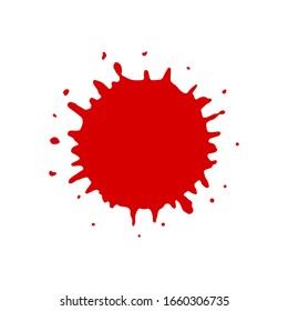 Red Paint splash. Vector illustration. Graphic template.