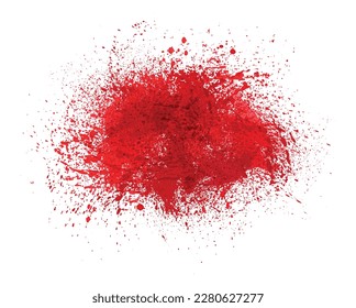 La pintura roja salpicará el fondo.Plantas de sangre vectorial.