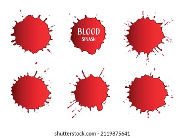 Red paint splashes.Abstract blood splatters.