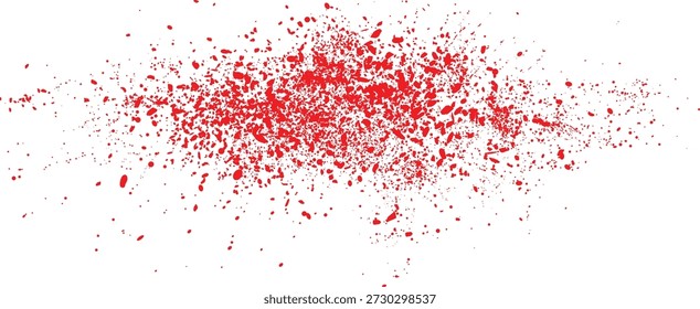 Textura abstrata de mancha de tinta vermelha isolada no plano de fundo branco