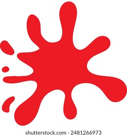 Red paint splatter art vector