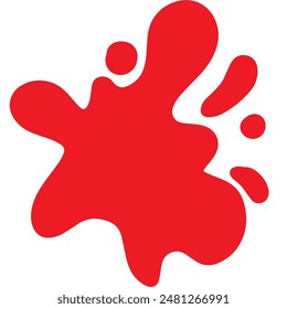 Red paint splatter art vector