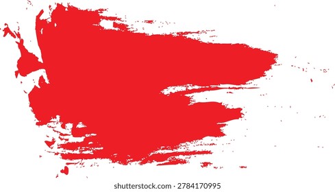 Red paint splatter on transparent background