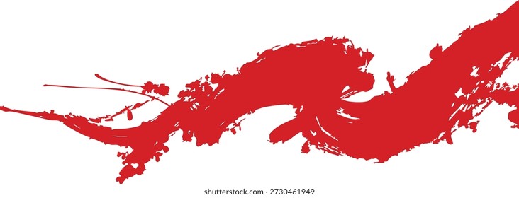Salpicadura de pintura roja sobre fondo blanco