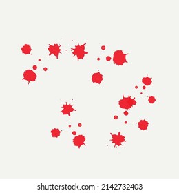 Red paint splatters on a beige background for your ideas