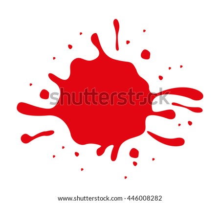 red paint stain isolated icon design, vector illustration  graphic 