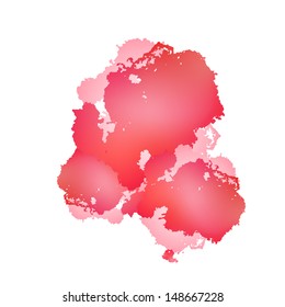 red paint stain splash abstract vector illustration  brush  blob grunge design ink 