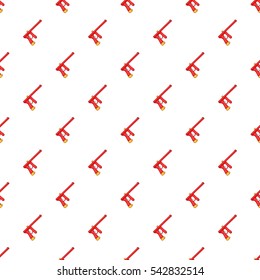 Red paintball gun pattern. Cartoon illustration of red paintball gun vector pattern for web