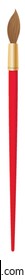 Red paintbrush vector isolated