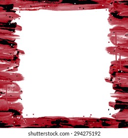 red painted grunge border