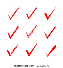 red painted ticks