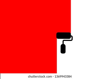 red painting wall. vector background