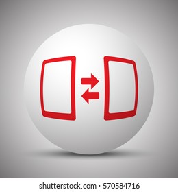 Red Pairing icon on white sphere