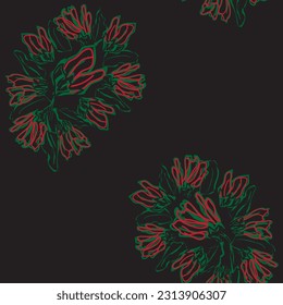Red Paisley abstract seamless pattern design for fashion textiles, graphics, backgrounds and crafts