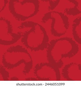 Red Paisley abstract seamless pattern design for fashion textiles, graphics, backgrounds and crafts