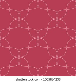 Red and pale pink geometric ornament. Seamless pattern for web, textile and wallpapers